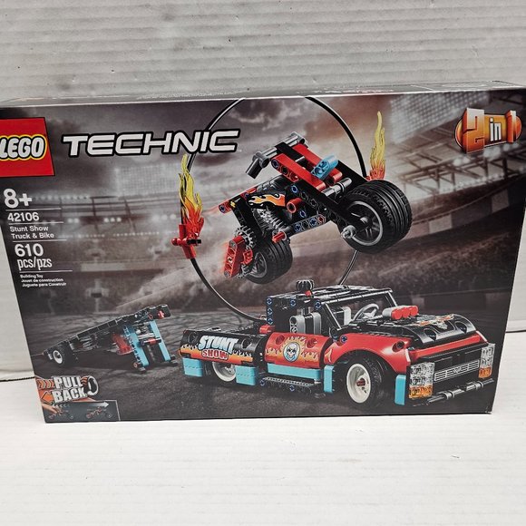 New Lego TECHNIC 42106 Stunt Show Truck Bike in Stadium - Main Image